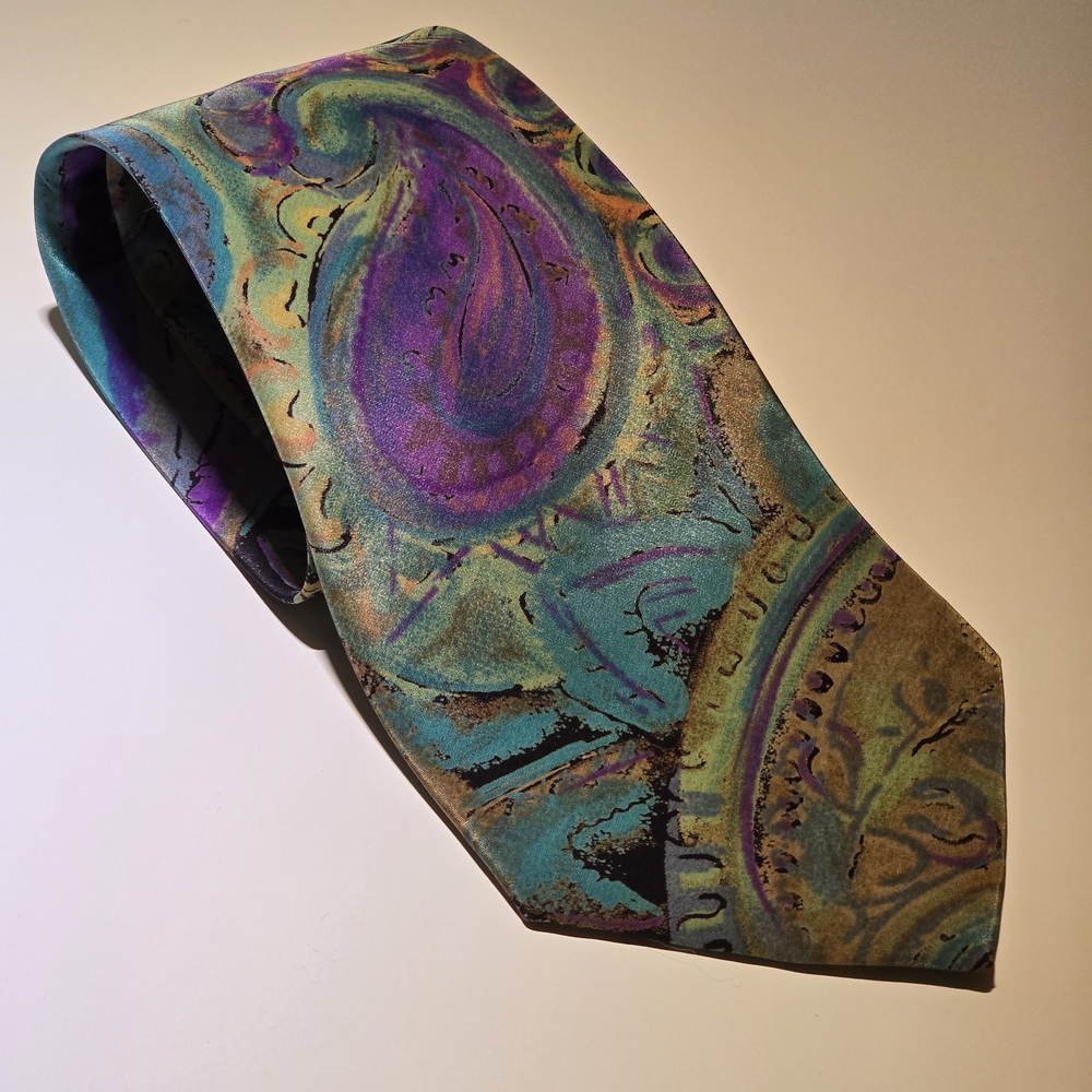 Multicolor Abstract Pattern Tie - Picture 7 of 9